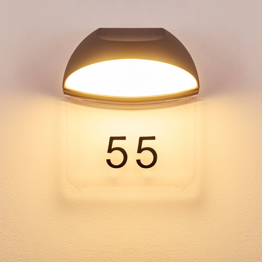 TANGURO lighted house number LED black, 1-light source