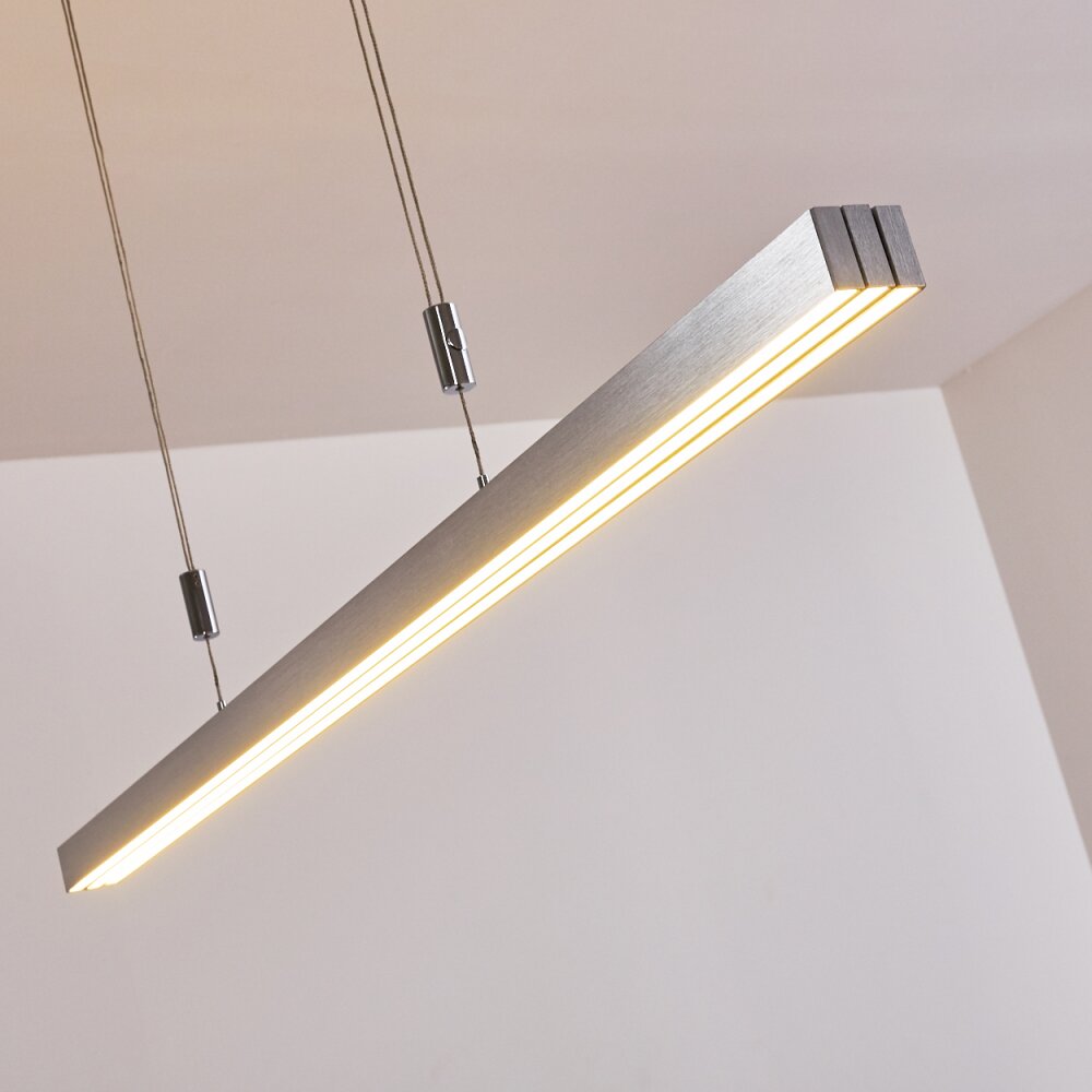Airolo Pendant Light LED chrome, matt nickel, 3-light sources