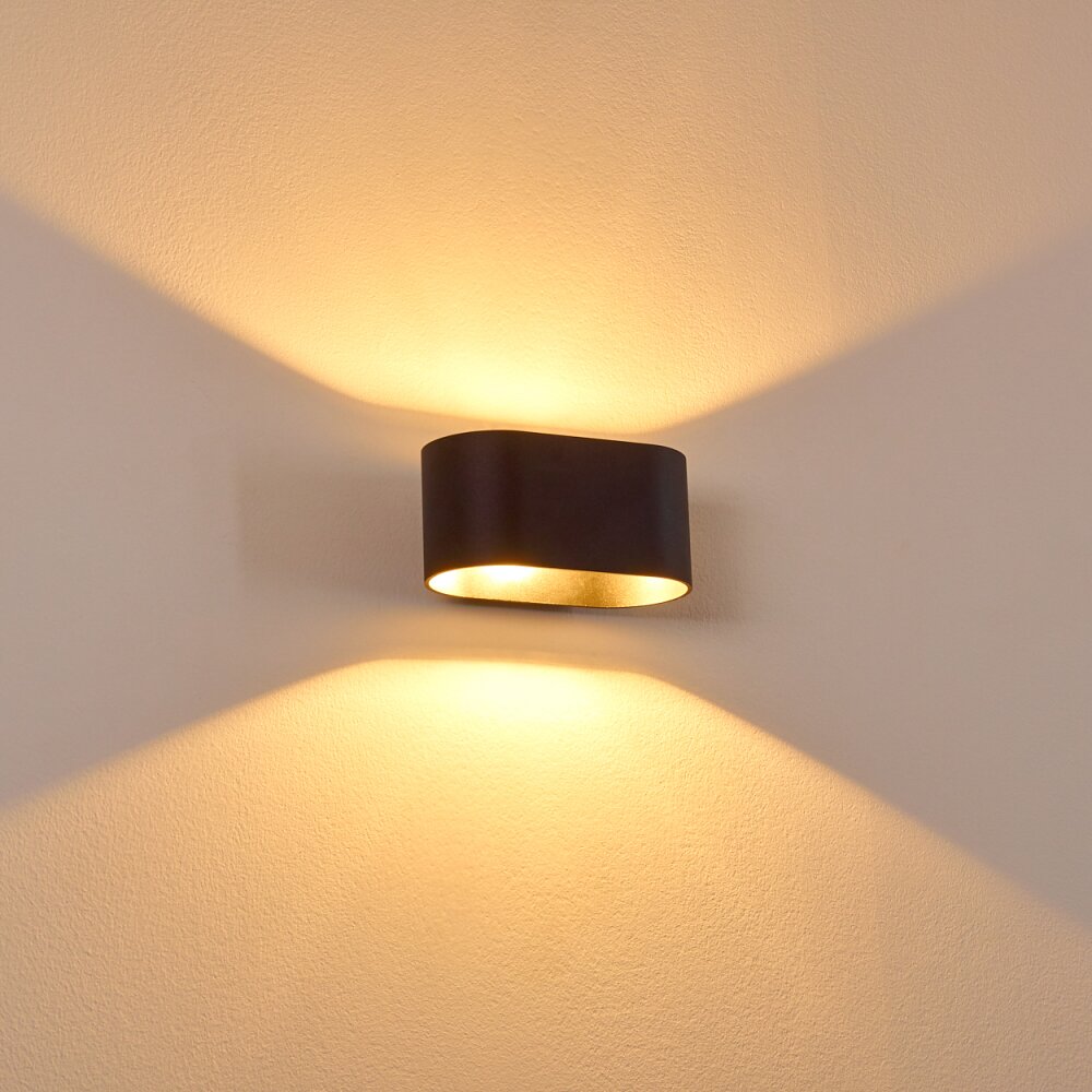 Wall Light Dapp black, 1-light source