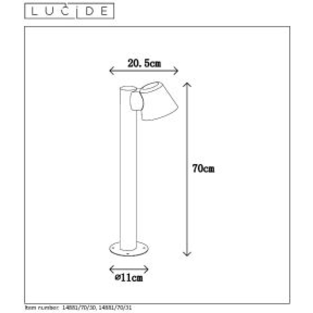 Lucide DINGO-LED bollard light white, 1-light source