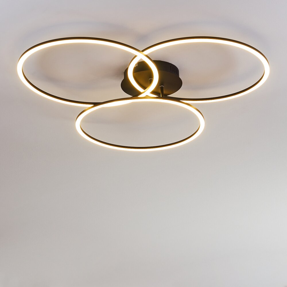 JOHSA Ceiling Light LED black, 3-light sources