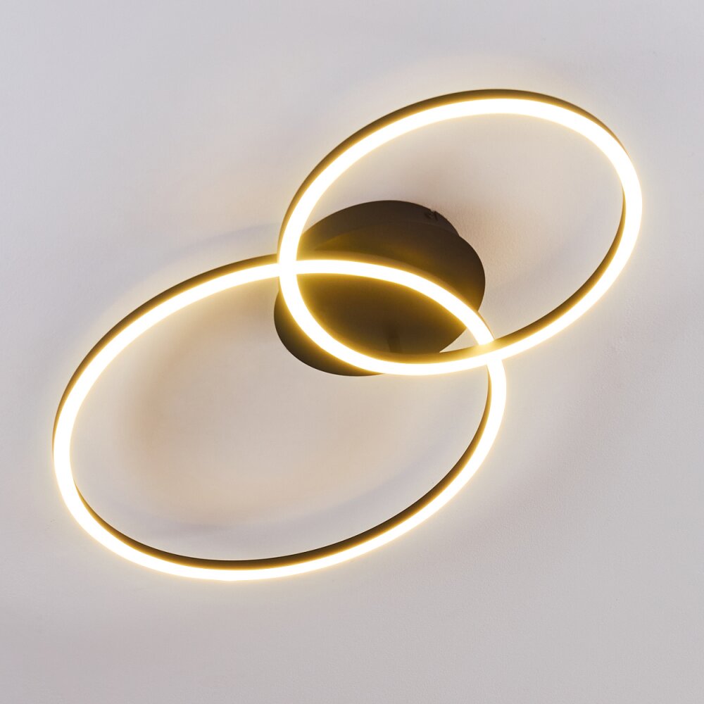 KORCA Ceiling Light LED black, 2-light sources