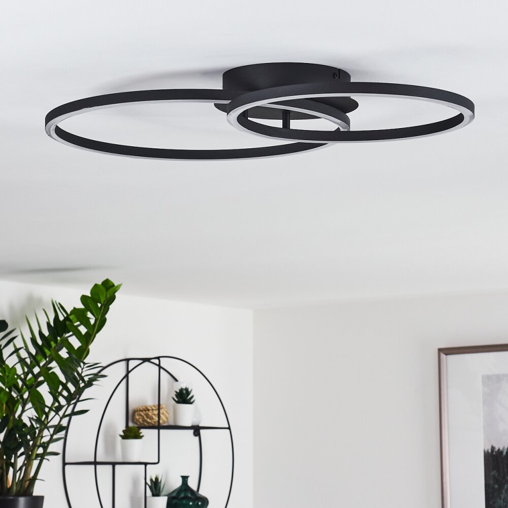 KORCA Ceiling Light LED black, 2-light sources