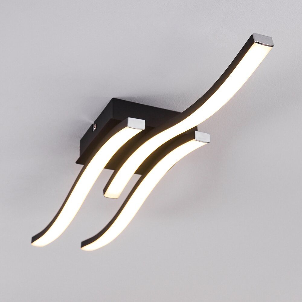 LETALA Ceiling Light LED black, 3-light sources