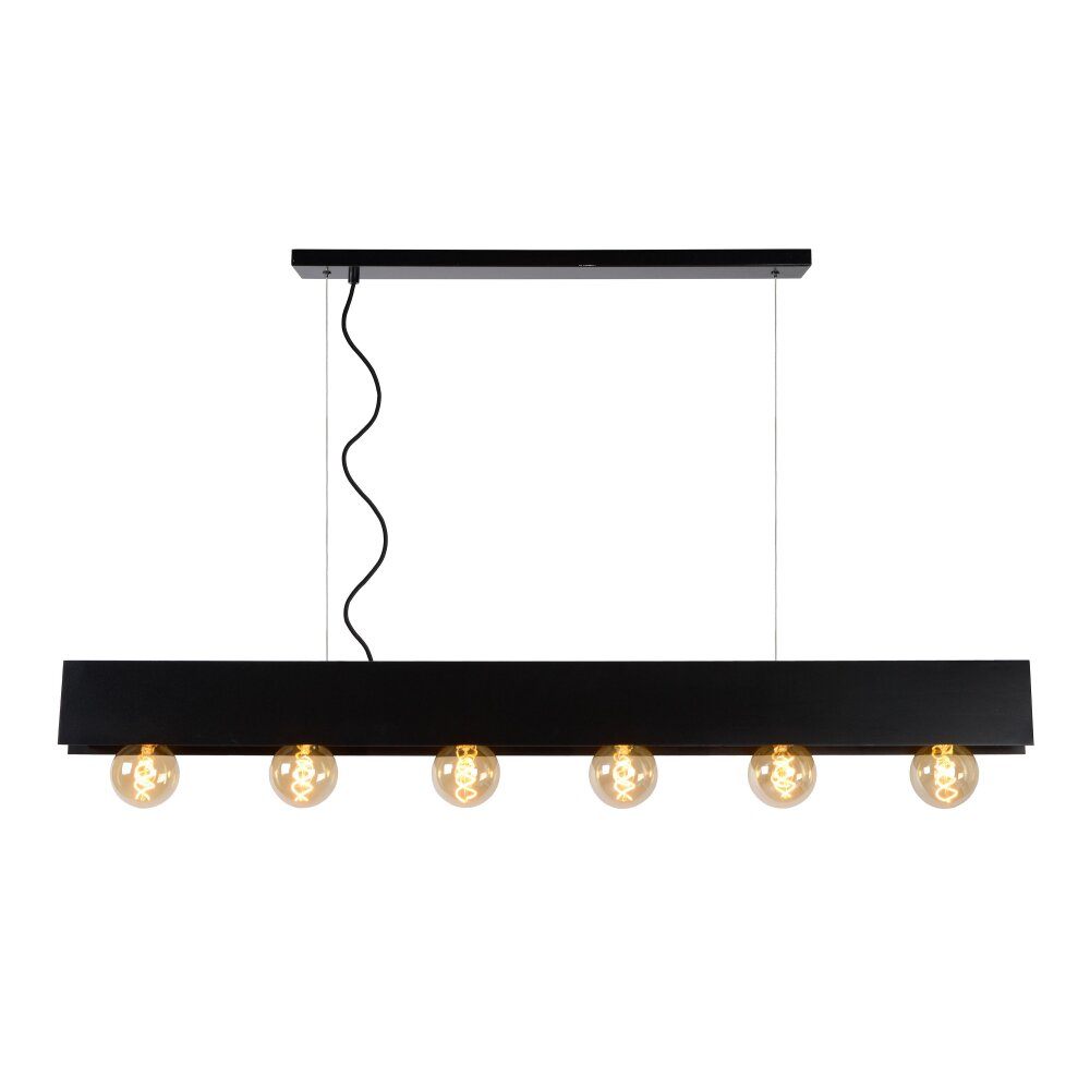 Lucide SURTUS Pendant Light black, 6-light sources