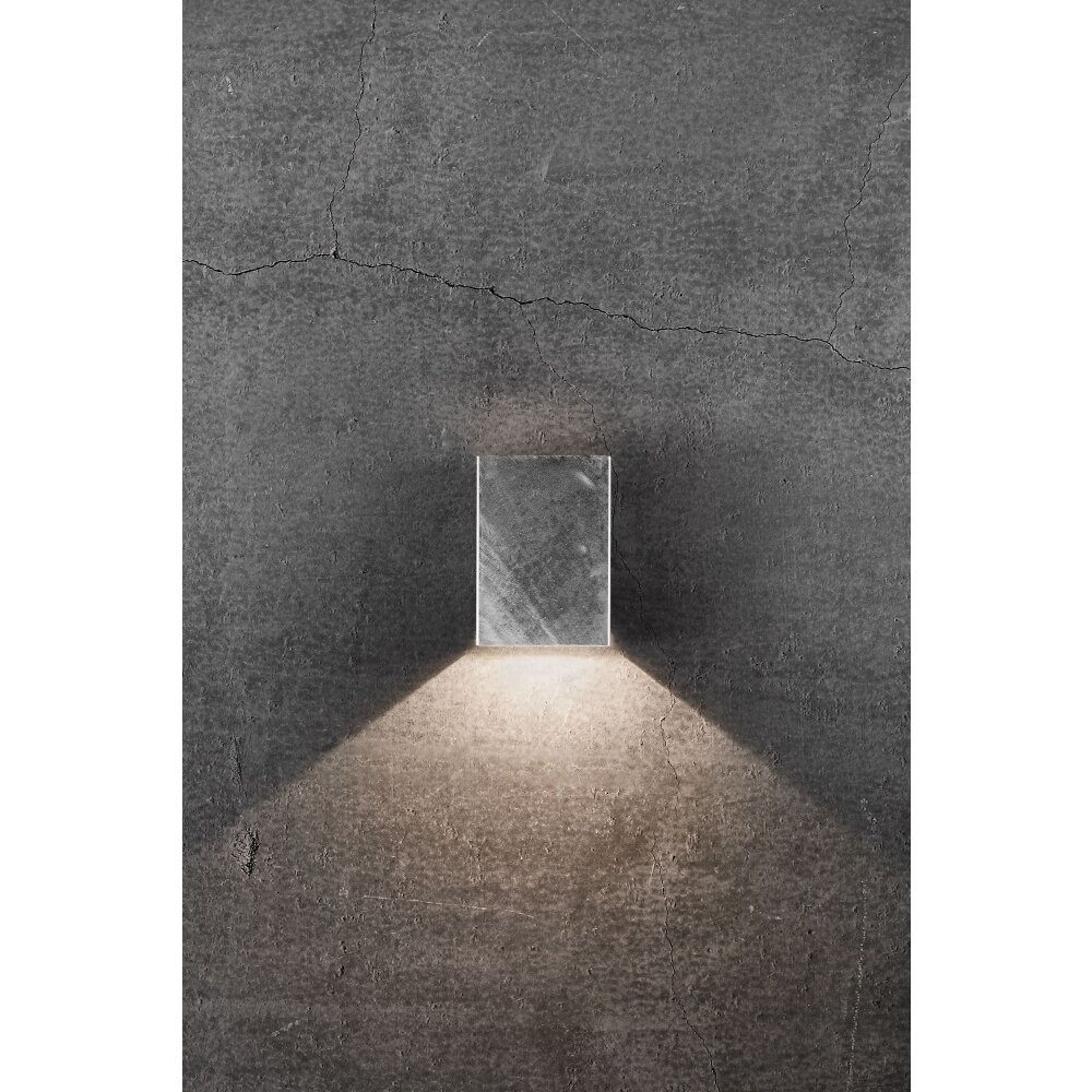 Nordlux FOLD Outdoor Wall Light LED brushed steel, 2-light sources