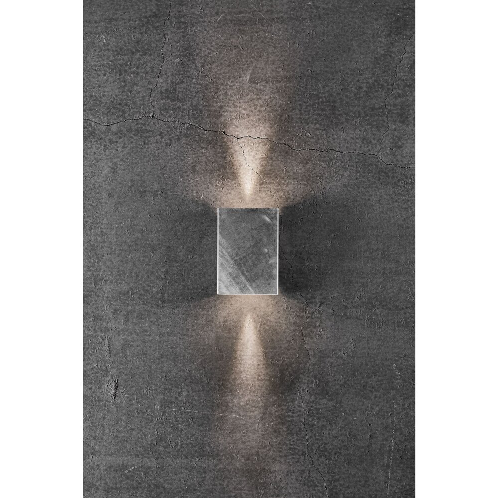 Nordlux FOLD Outdoor Wall Light LED brushed steel, 2-light sources