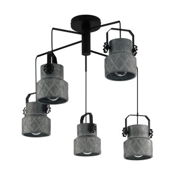 Eglo HILCOTT Pendant Light black, 5-light sources