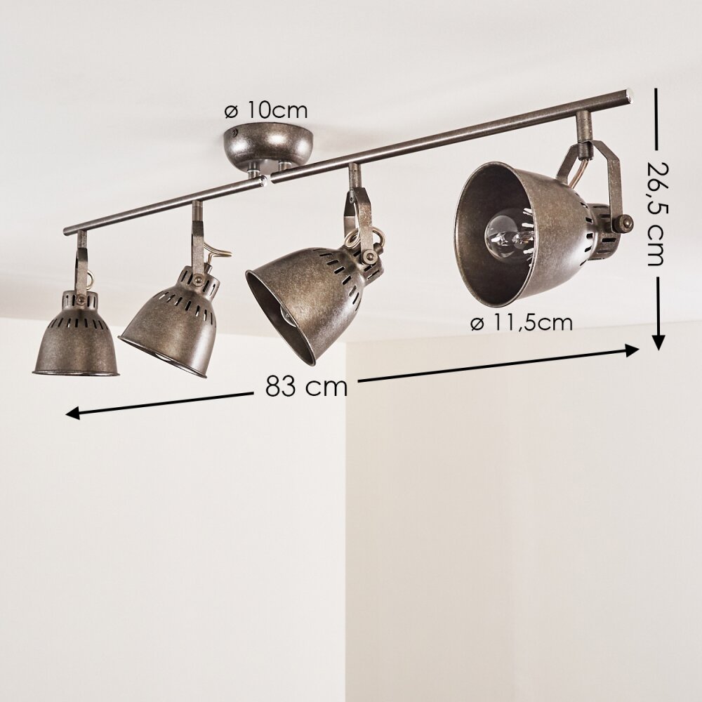 NANLIA Ceiling light grey, silver, 4-light sources