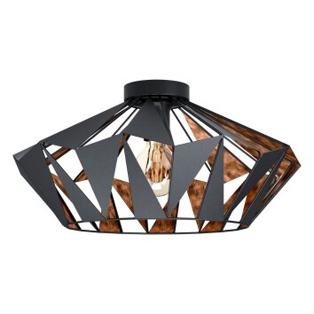 Eglo CARLTON Ceiling Light copper, black, 1-light source