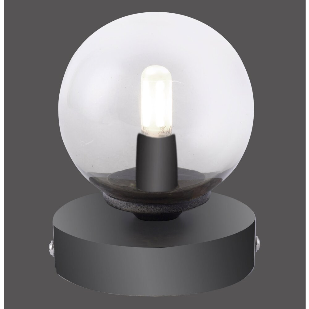 Paul Neuhaus WIDOW Table lamp LED matt nickel, black, 1-light source