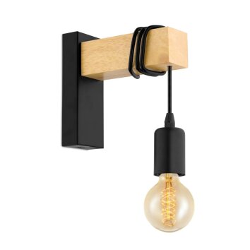 Eglo lights TOWNSHEND wall light brown, black, 1-light source