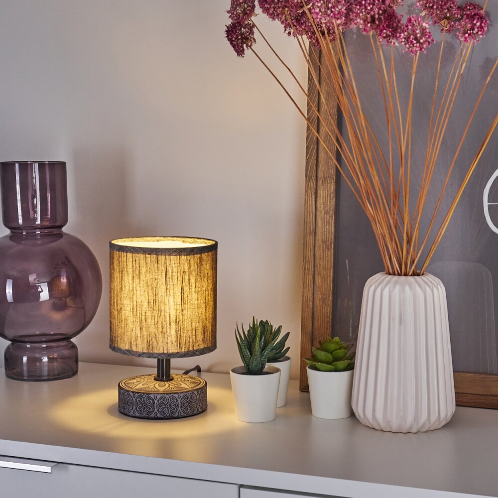 KIGOMBO Table lamp grey, black, 1-light source