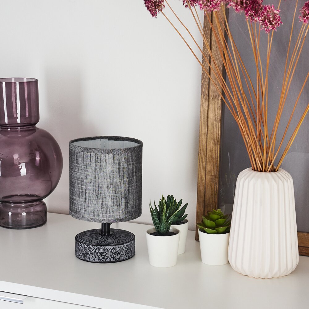 KIGOMBO Table lamp grey, black, 1-light source