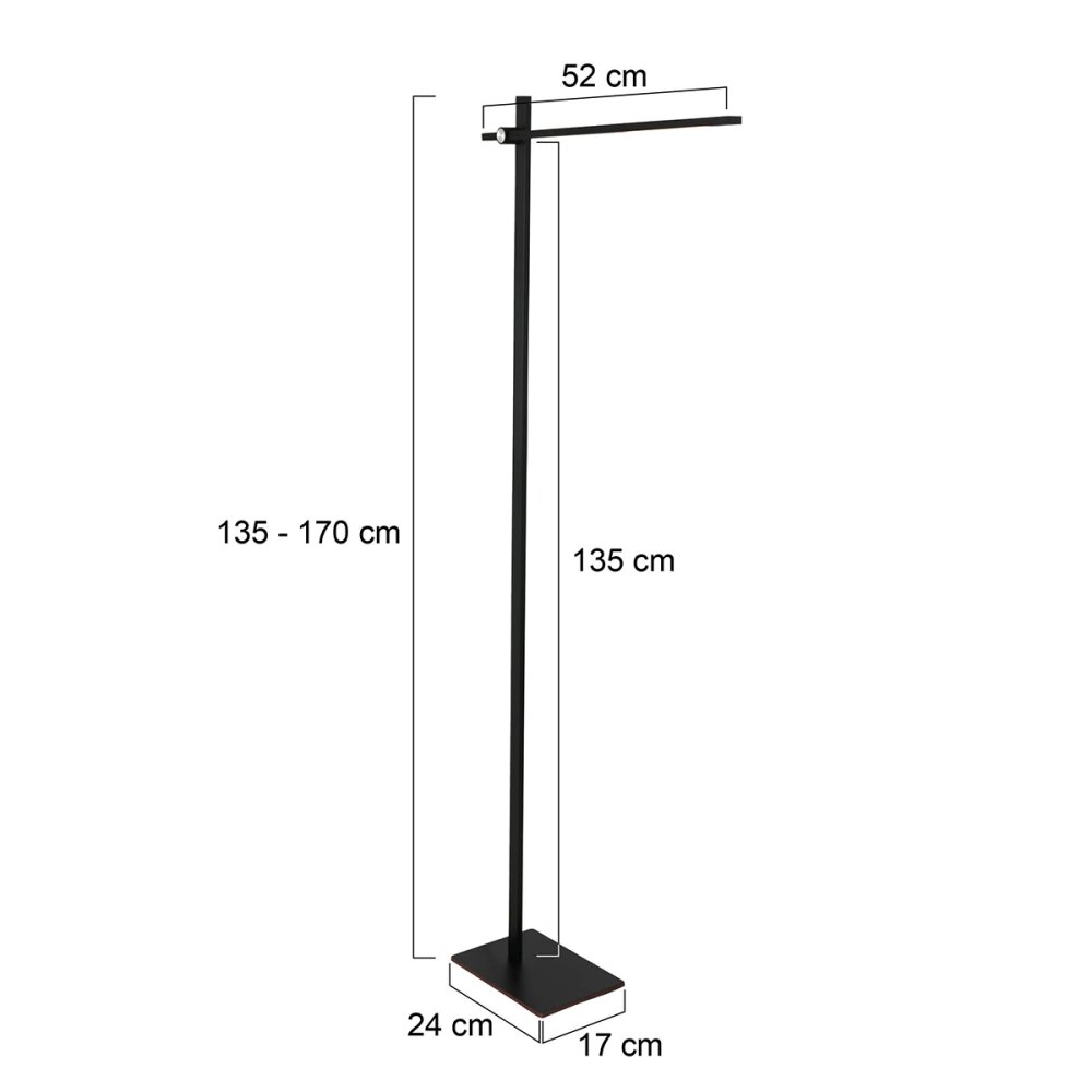 Steinhauer STEKK Floor Lamp LED black, white, 1-light source