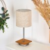 SHIBURG Table lamp Dark wood, silver, 1-light source