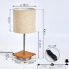 SHIBURG Table lamp Dark wood, silver, 1-light source