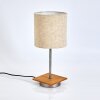 SHIBURG Table lamp Dark wood, silver, 1-light source