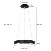 Steinhauer RINGLEDE Pendant Light black, white, 1-light source