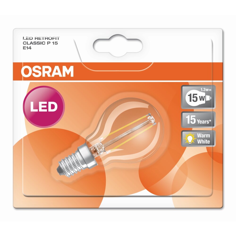 Osram LED E14 1,6 Watt 2700 Kelvin 136 Lumen 4058075434349