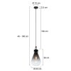 Steinhauer FLERE Pendant Light grey, black, 1-light source