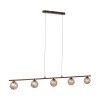 Paul Neuhaus GRETA pendant light rust-coloured, 5-light sources