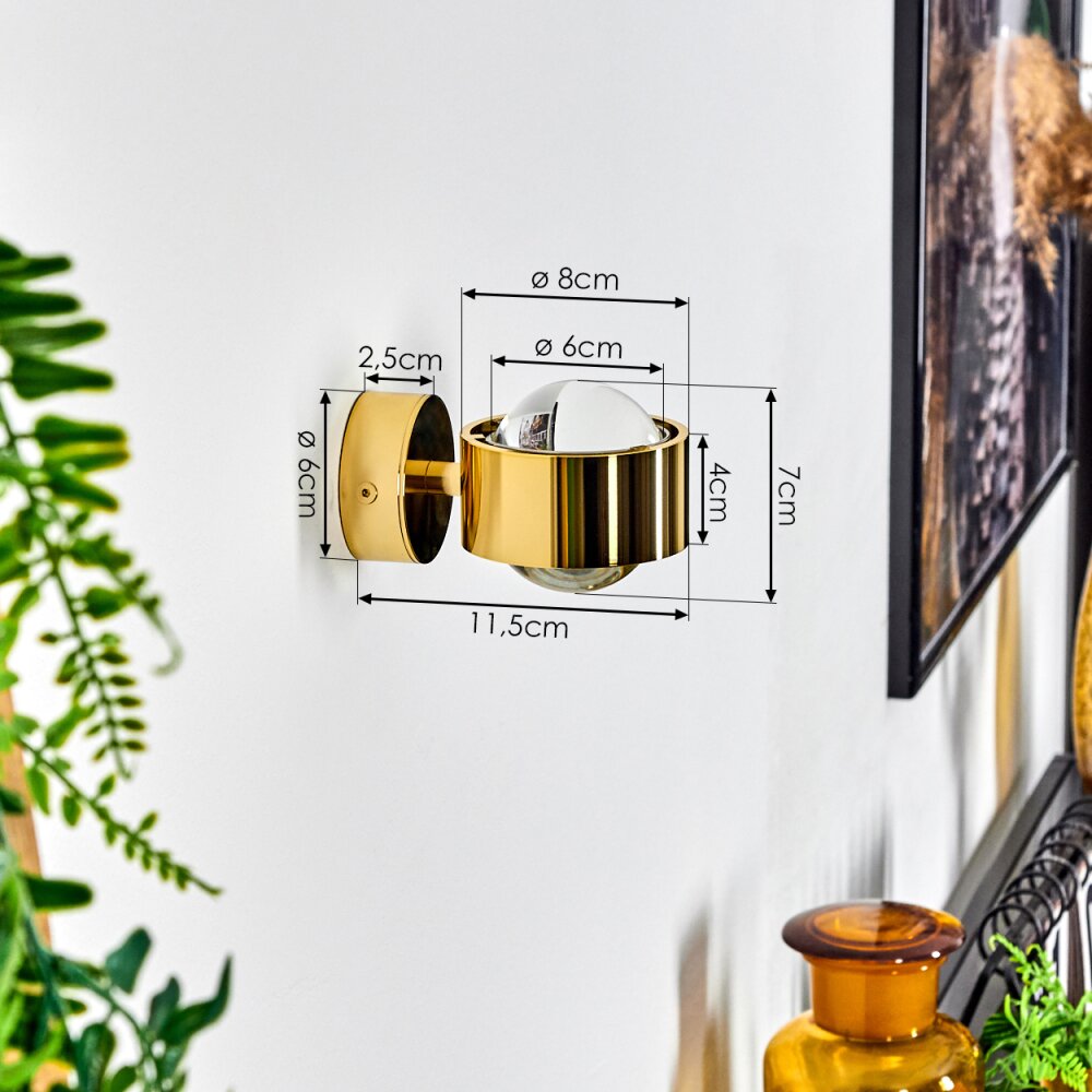 SAPRI Wall Light gold, 1-light source