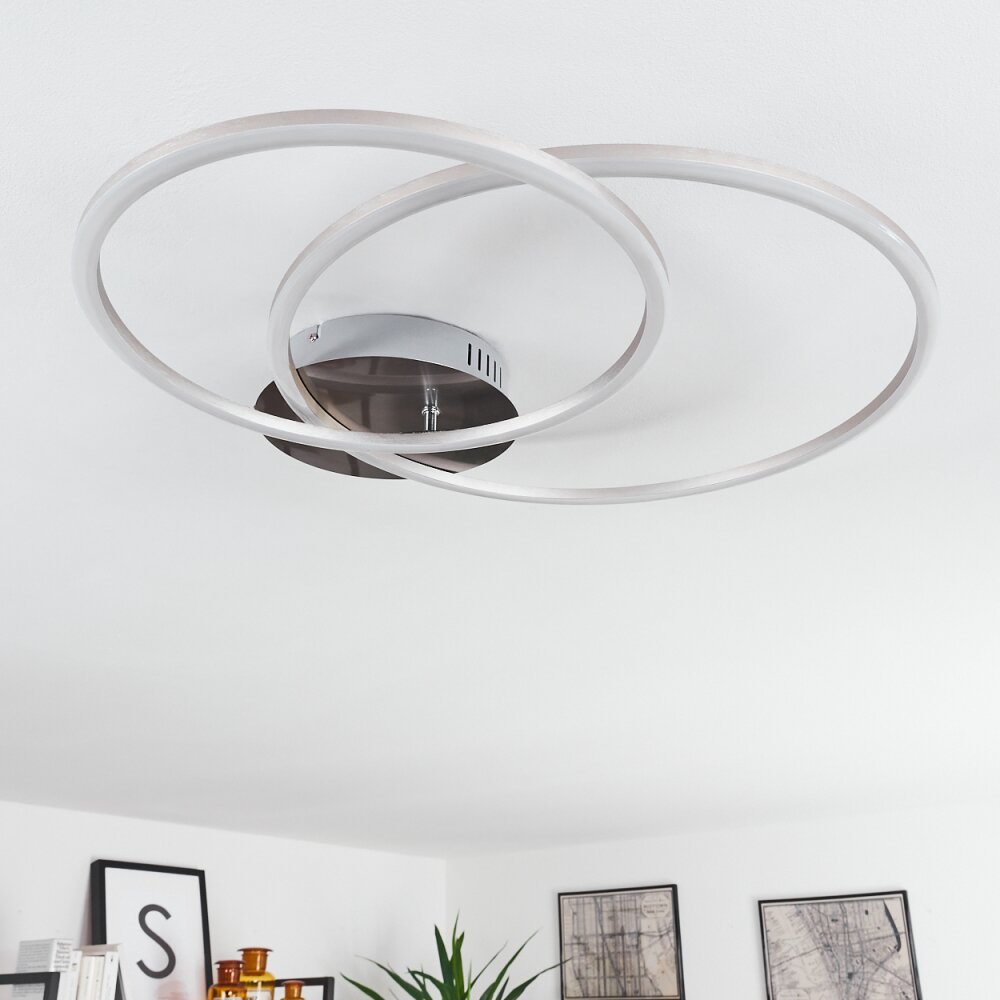 JOHSA Ceiling Light LED matt nickel, 2-light sources