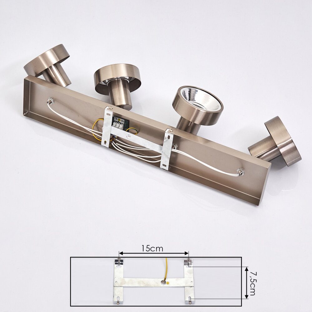 CHAGRES Ceiling Light matt nickel, 4-light sources