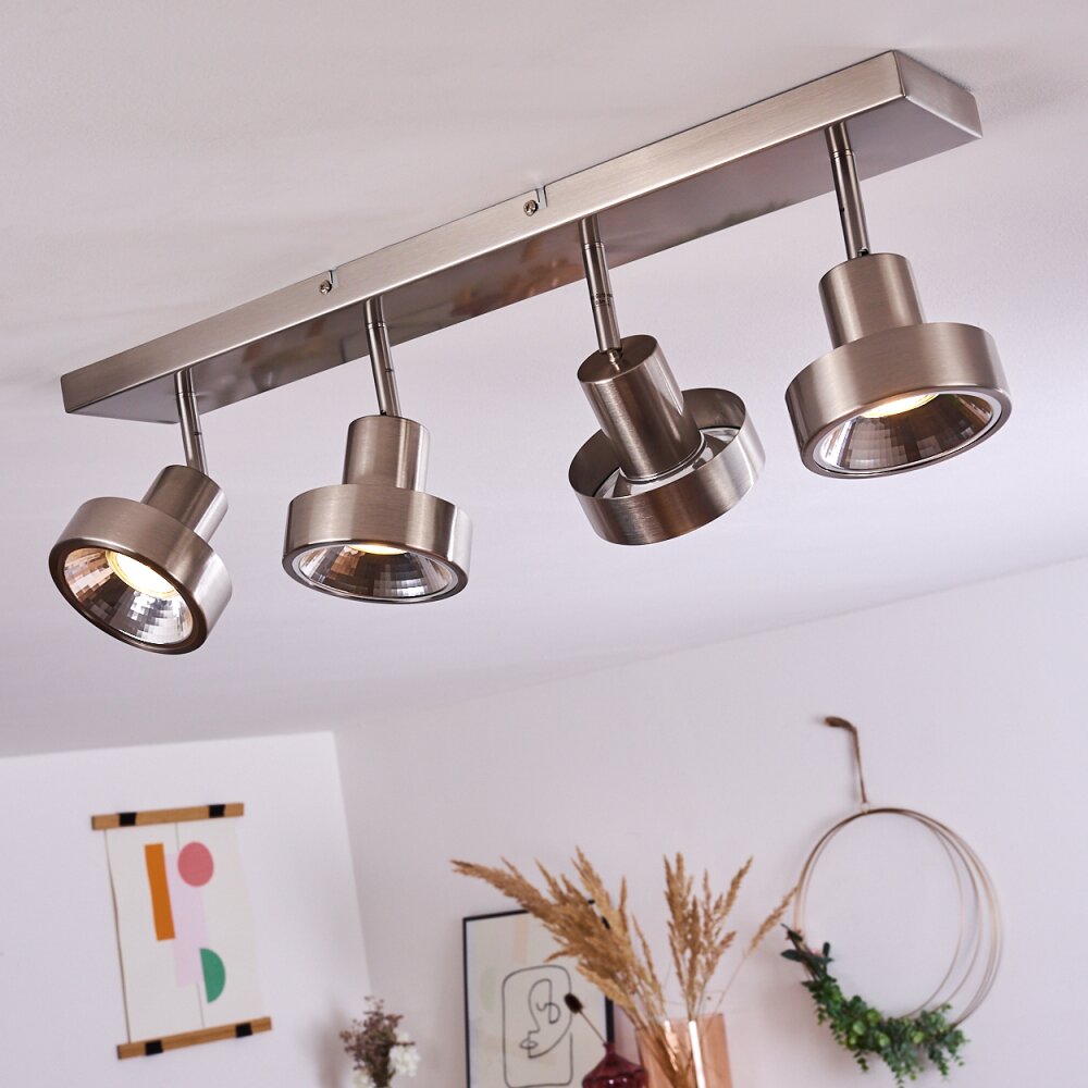 CHAGRES Ceiling Light matt nickel, 4-light sources