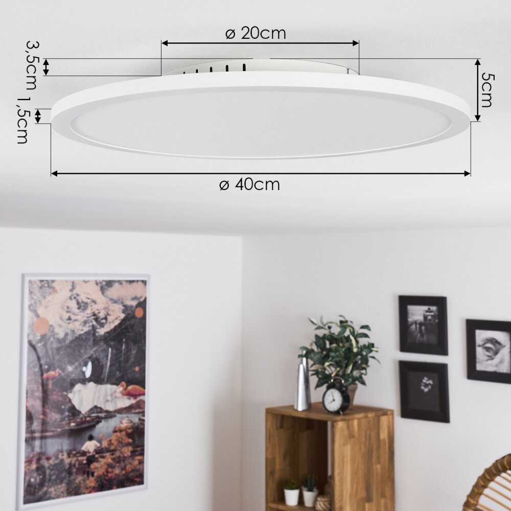 AILIK Ceiling Light LED white, 1-light source, Remote control