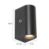 Steinhauer LOGAN Outdoor Wall Light LED black, 1-light source