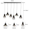 Steinhauer Flere Pendant Light grey, black, 6-light sources