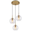 Globo ADARA Pendant Light brass, 3-light sources