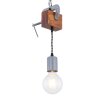 Globo LUDI Pendant Light grey, Dark wood, 1-light source