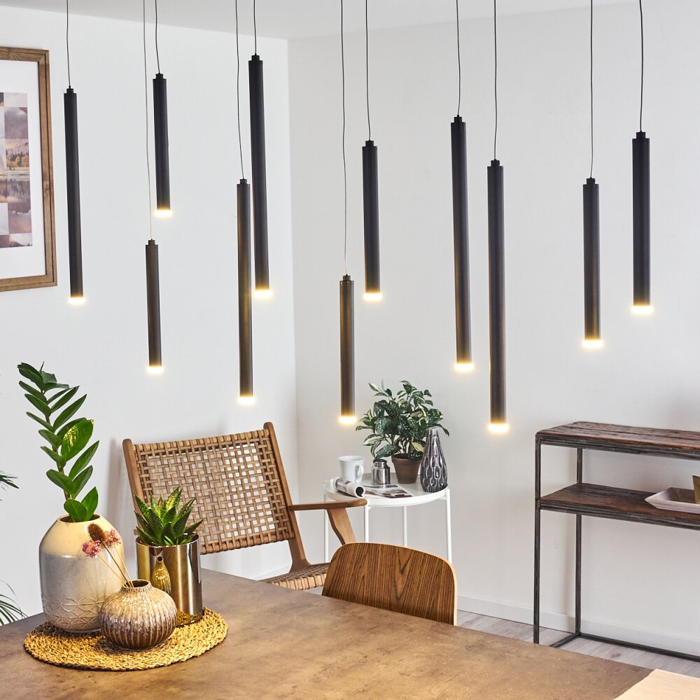 Porquera Pendant Light LED black, 11-light sources