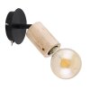 Globo JOSEBA Spotlight Light wood, black, 1-light source