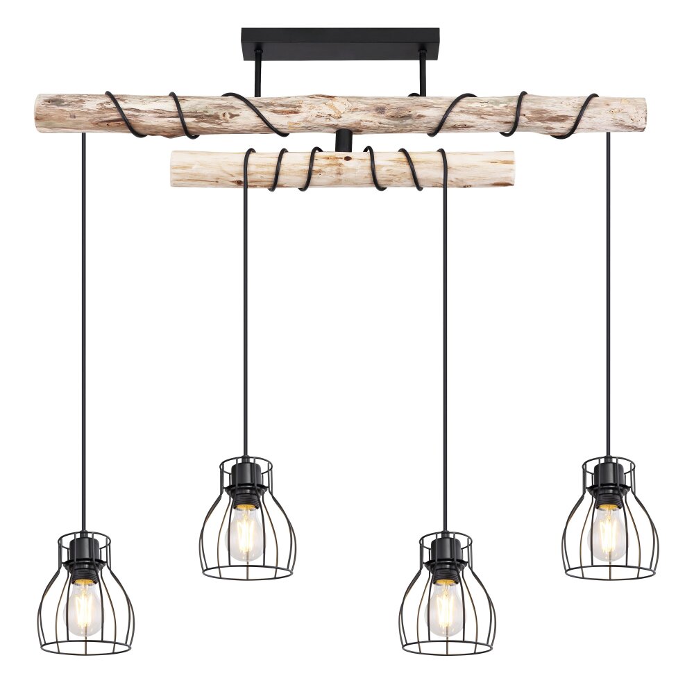 Globo MINA Ceiling Light black, 4-light sources