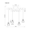 Globo MINA Ceiling Light black, 4-light sources