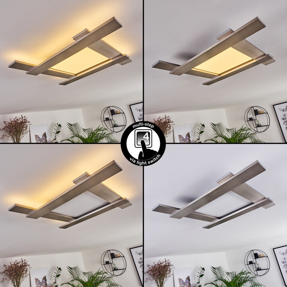 Cuchara Ceiling Light LED matt nickel, 1-light source