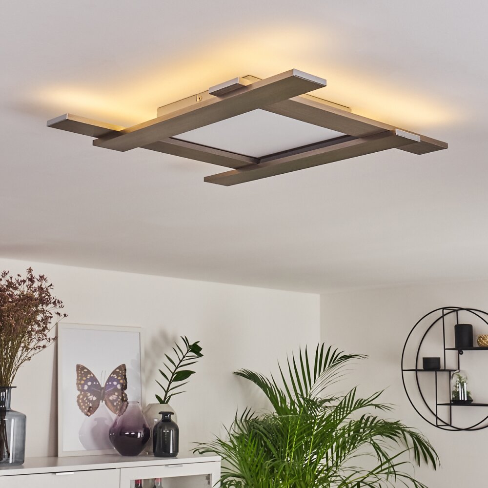 Cuchara Ceiling Light LED matt nickel, 1-light source