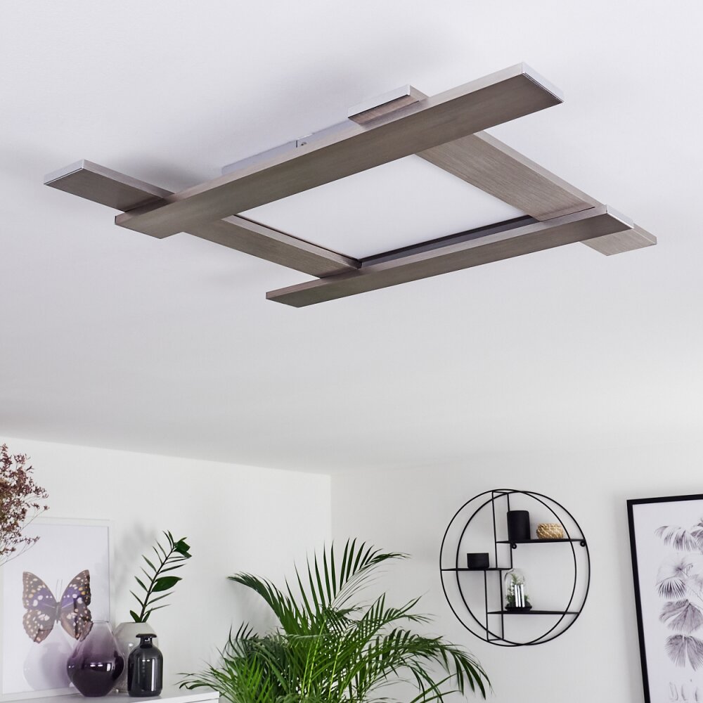 Cuchara Ceiling Light LED matt nickel, 1-light source