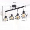 Gainsville Ceiling Light black, 4-light sources