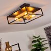 Salla Ceiling Light Light wood, black, 3-light sources