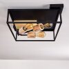 Salla Ceiling Light Light wood, black, 3-light sources