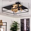 Salla Ceiling Light Light wood, black, 5-light sources