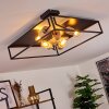 Salla Ceiling Light Light wood, black, 5-light sources