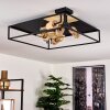 Salla Ceiling Light Light wood, black, 5-light sources