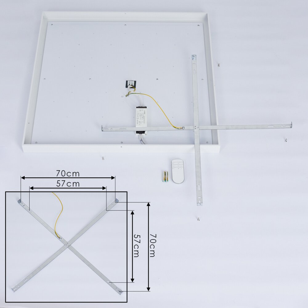 Cetara Ceiling Light LED grey, 1-light source, Remote control, Colour changer