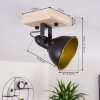 TINA Ceiling Light Dark wood, black, 1-light source